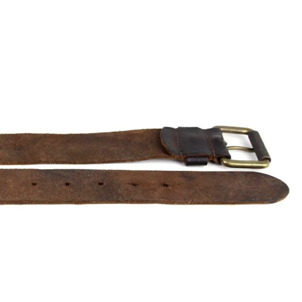 PEBBLED BROWN GENUINE LEATHER 1 3/8